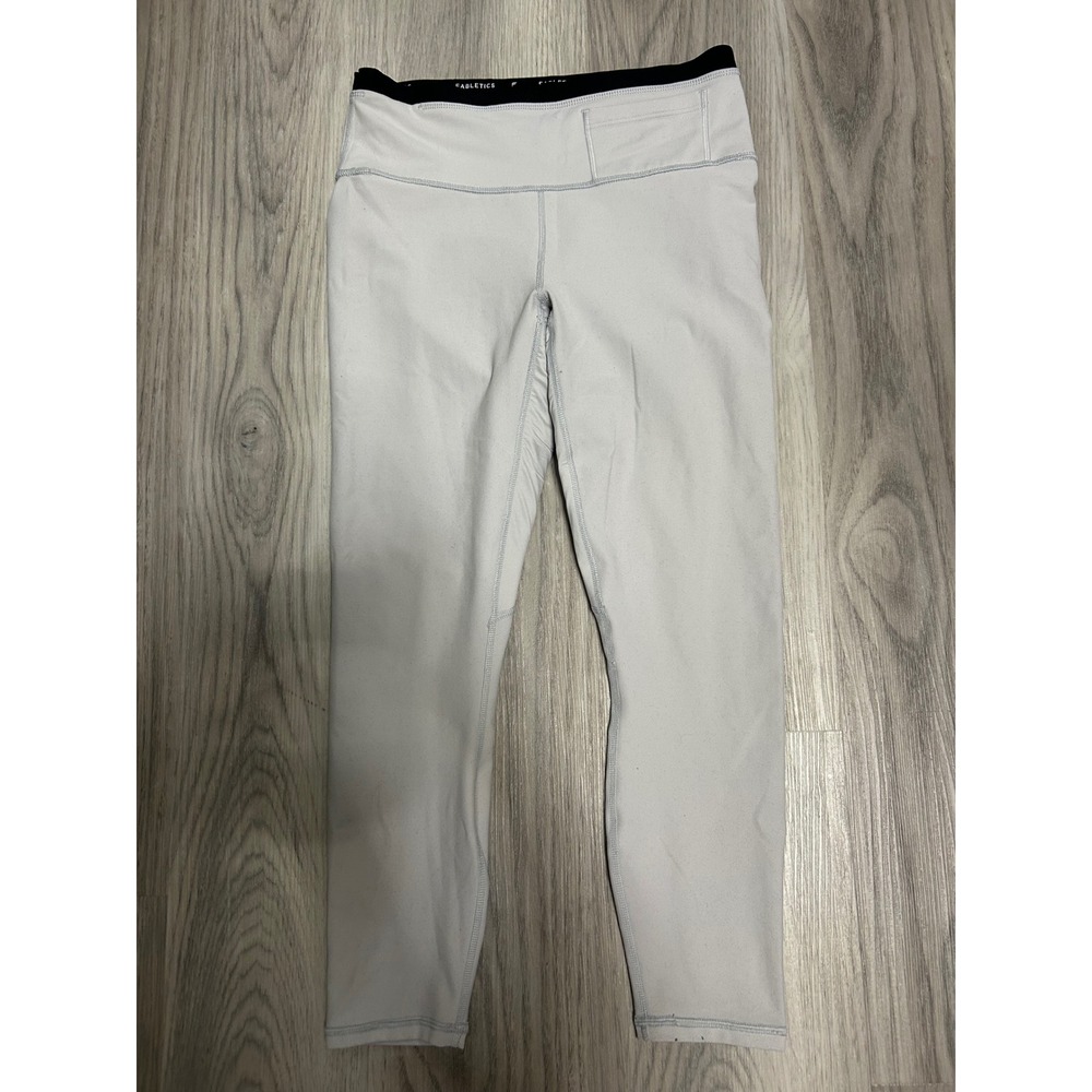 Fabletics Women Leggings‎ Athleisure Workout Pants Light Gray Activewear  medium